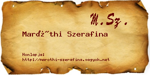 Maróthi Szerafina névjegykártya